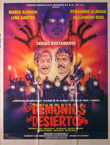 Item #55-1328 Los Demonios del desierto [movie poster]. (Cartel de la película). Mario Almada...