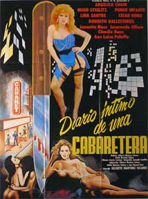 Item #55-1334 Diario intimo de una cabaretera, El [movie poster]. (Cartel de la película). Hugo...