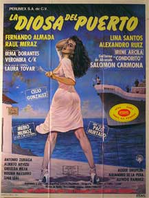 Item #55-1335 Diosa del puerto, La [movie poster]. (Cartel de la película). Lina Santos...