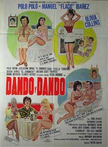 Direccin: Victor Ugalde. Con Hilda Aguirre, Rosangela Balbo, Olivia Collins - Dando Y Dando [Movie Poster]. (Cartel de la Pelcula)