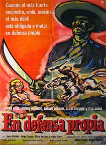 Item #55-1338 En defensa propia [movie poster]. (Cartel de la película). Mario Almada...