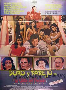 Item #55-1354 Duro y parejo en la casita de pecado [movie poster]. (Cartel de la película)....