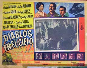 Item #55-1379 Diablos en el cielo [movie poster]. (Cartel de la película). Julio Aleman...