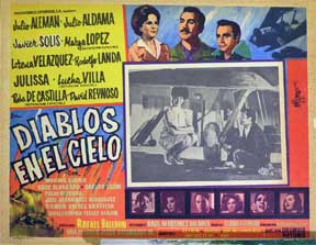 Item #55-1381 Diablos en el cielo [movie poster]. (Cartel de la película). Julio Aleman...