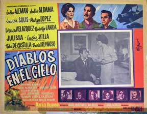 Item #55-1383 Diablos en el cielo [movie poster]. (Cartel de la película). Julio Aleman...