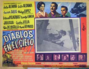 Item #55-1384 Diablos en el cielo [movie poster]. (Cartel de la película). Julio Aleman...
