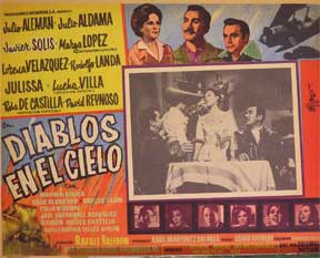 Item #55-1386 Diablos en el cielo [movie poster]. (Cartel de la película). Julio Aleman...