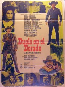 Item #55-1410 Duelo en El Dorado [movie poster]. (Cartel de la película). Crox Alvarado...