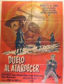 Item #55-1411 Duelo al atardecer [movie poster]. (Cartel de la película). Susana Dosamantes...
