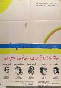 Item #55-1418 De que color es el viento [movie poster]. (Cartel de la película). Hector Suarez...