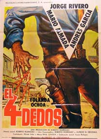 Item #55-1419 Cuatro dedos, El [movie poster]. (Cartel de la película). Andres Garcia...