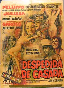 Item #55-1425 Despedida de casada [movie poster]. (Cartel de la película). Carlos Estrada...