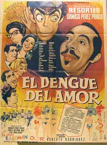 Item #55-1436 Dengue del amor, El [movie poster]. (Cartel de la película). Pompin Iglesias...