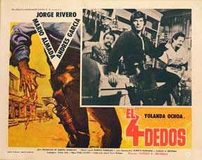 Item #55-1450 Cuatro dedos, El [movie poster]. (Cartel de la película). Andres Garcia...