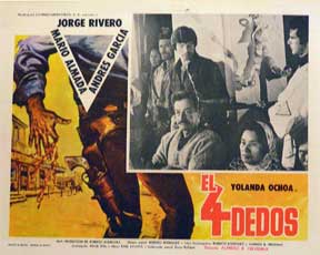 Item #55-1451 Cuatro dedos, El [movie poster]. (Cartel de la película). Andres Garcia...