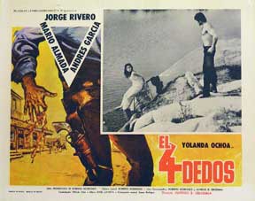 Item #55-1452 Cuatro dedos, El [movie poster]. (Cartel de la película). Andres Garcia...