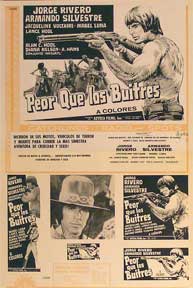 Item #55-1463 Peor que los buitres [movie poster]. (Cartel de la película). Armando Silvestre...