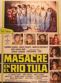 Item #55-1496 Masacre en el rio Tula [movie poster]. (Cartel de la película). Narciso Busquets...