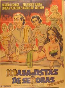 Item #55-1581 Masajista de senoras [movie poster]. (Cartel de la película). Alejandro Suarez...