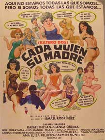 Item #55-1585 Burdel, o Cada Quien Su Madre [movie poster]. (Cartel de la película). Rafael...