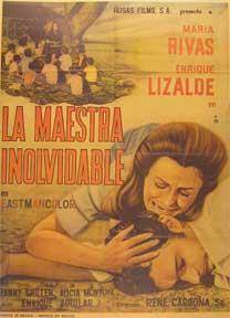 Item #55-1588 Maestra inolvidable, La [movie poster]. (Cartel de la película). Enrique Lizalde...