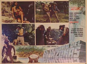 Item #55-1612 El Tesoro del Amazonas [movie poster]. (Cartel de la película). Donald Pleasence...