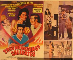 Item #55-1616 Mexicanos calientes, Los [movie poster]. (Cartel de la película). Lina Santos...