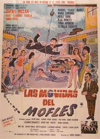 Item #55-1639 Movidas del mofles, Las [movie poster]. (Cartel de la película). Manuel Flaco...