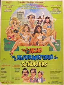 Item #55-1641 Macho en el reformatorio de senoritas, Un [movie poster]. (Cartel de la película)....