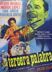 Item #55-1660 Tercera palabra, La [movie poster]. (Cartel de la película). Marga Lopez...