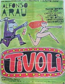 Item #55-1679 Tivoli [movie poster]. (Cartel de la película). Pancho Cordova Dirección: Alberto Isaac. Con Alfonso Arau, Carmen Salinas, Lyn May.