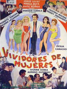 Item #55-1702 Vividores de mujeres [movie poster]. (Cartel de la película). Jorge Lavat...