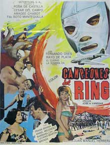 Direccin: Jose A. Venegas. Con Rosa de Castilla, Fernando Soto, Amadee Chabot, Cesar del Campo - Campeones Del Ring [Movie Poster]. (Cartel de la Pelcula)