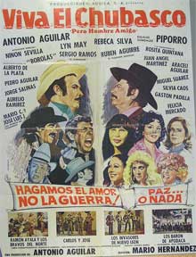 Direccin: Mario Hernandez. Con Antonio Aguilar, Eulalio Gonzalez, Lyn May, Rebeca Silva - Viva El Chubasco [Movie Poster]. (Cartel de la Pelcula)