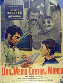 Item #55-1783 Uno y medio contra el mundo [movie poster]. (Cartel de la película). Rocio...