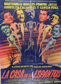 Item #55-1820 Casa de los espantos, La [movie poster]. (Cartel de la película). Carlos Riquelme...