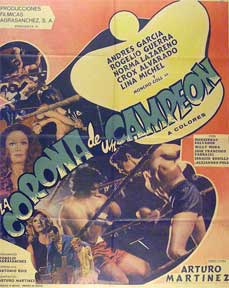 Item #55-1837 Corona de un campeon, La [movie poster]. (Cartel de la película). Andres Garcia...