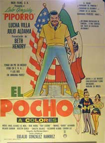 Item #55-1934 El Pocho [movie poster]. (Cartel de la película). Júlio Aldama Dirección: Eulalio Gonzalez Ramirez. Con Julio Ahuet, Alejandro Algara.