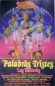 Direccin: Pepe Loza. Con Julio Aleman, Federico Villa, Maria Montano - Palabras Tristes (Los Yonic's) [Movie Poster]. (Cartel de la Pelcula)