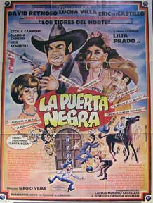 Direccin: Sergio Vjar. Con David Reynoso, Lucha Villa, Eric del Castillo - La Puerta Negra [Movie Poster]. (Cartel de la Pelcula)