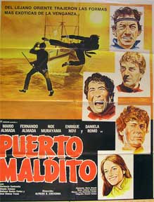 Direccin: Alfredo B. Crevenna. Con Mrio Almada, Fernando Almada, No Murayama - Puerto Maldito [Movie Poster]. (Cartel de la Pelcula)