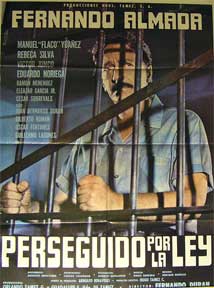 Item #55-1962 Perseguido por la Ley [movie poster]. (Cartel de la película). Rebeca Silva...