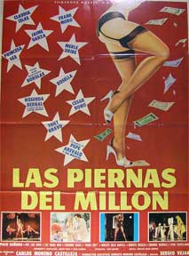 Item #55-2002 Las Piernas del Millon [movie poster]. (Cartel de la película). Frank Moro...