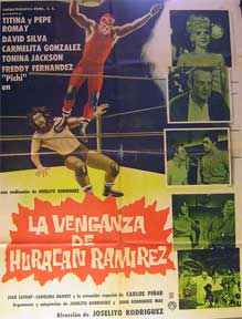 Item #55-2009 La Venganza de Huracan Ramirez [movie poster]. (Cartel de la película). Titina...