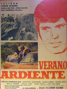 Item #55-2018 Verano Ardiente [movie poster]. (Cartel de la película). Jorge Rivero...
