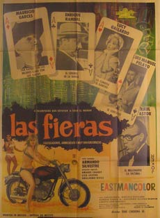 Item #55-2052 Las Fieras. Movie poster. (Cartel de la Película). Enrique Rambal...