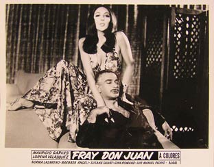 Item #55-2055 Fray Don Juan. Movie poster. (Cartel de la Película). Eduardo Alcaraz Dirección: René Cardona Jr. Con Carlos Agostí, Barbara Angely.