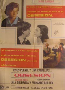 Direccin: Francisco Lara Polop. Con Victoria Abril, Teresa Almendros, Lina Canalejas - Obsesion. Movie Poster. (Cartel de la Pelcula)
