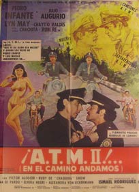 Item #55-2081 A.T.M. 2! (En el Camino Andamos). Movie poster. (Cartel de la Película). Pedro Infante Jr. Dirección: Julio Almada. Con Julio Augurio, Lyn May.