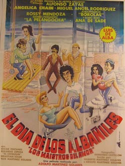 Item #55-2082 El Dia de los Albaniles: Los Maistros del Amor. Movie poster. (Cartel de la...